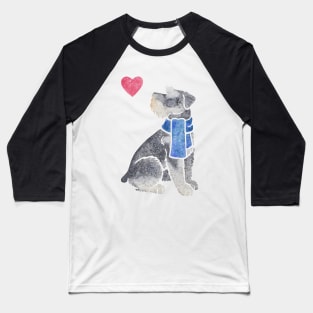 Watercolour Miniature Schnauzer Baseball T-Shirt